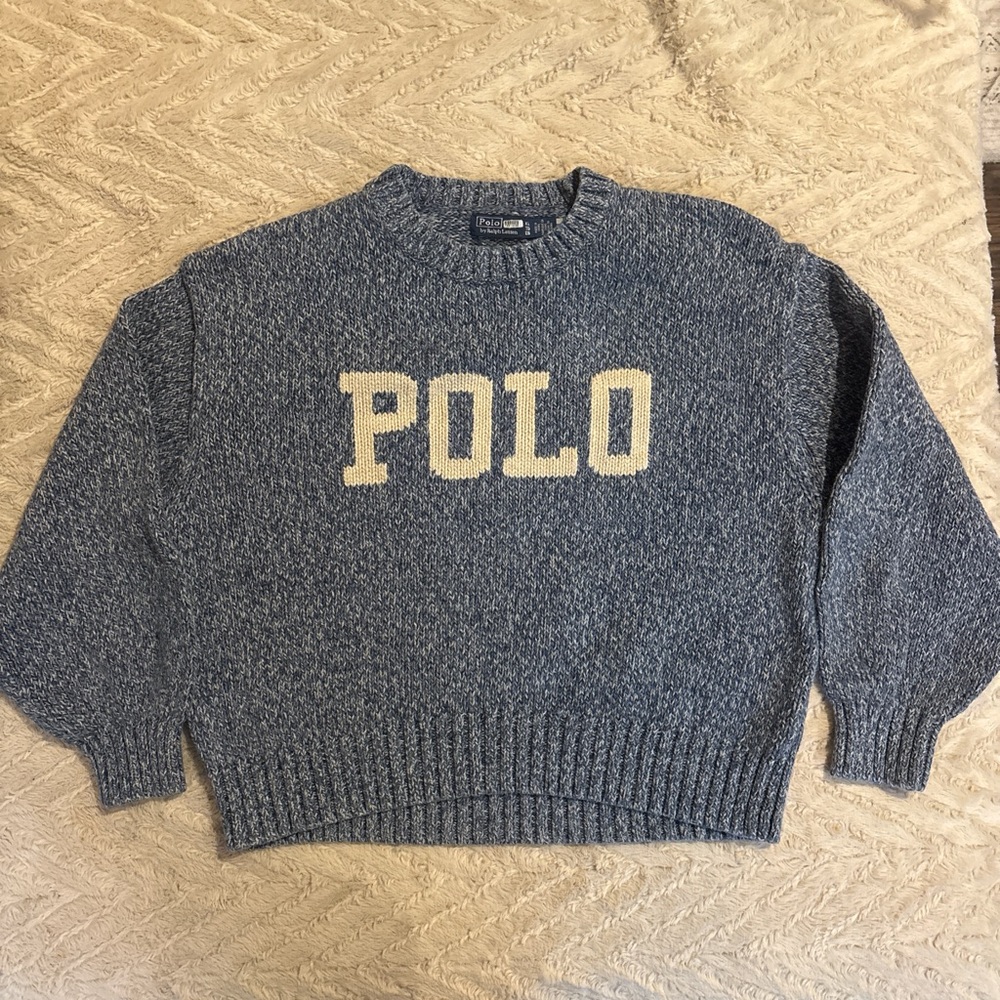 Polo Ralph Lauren Blue Logo Sweater XL